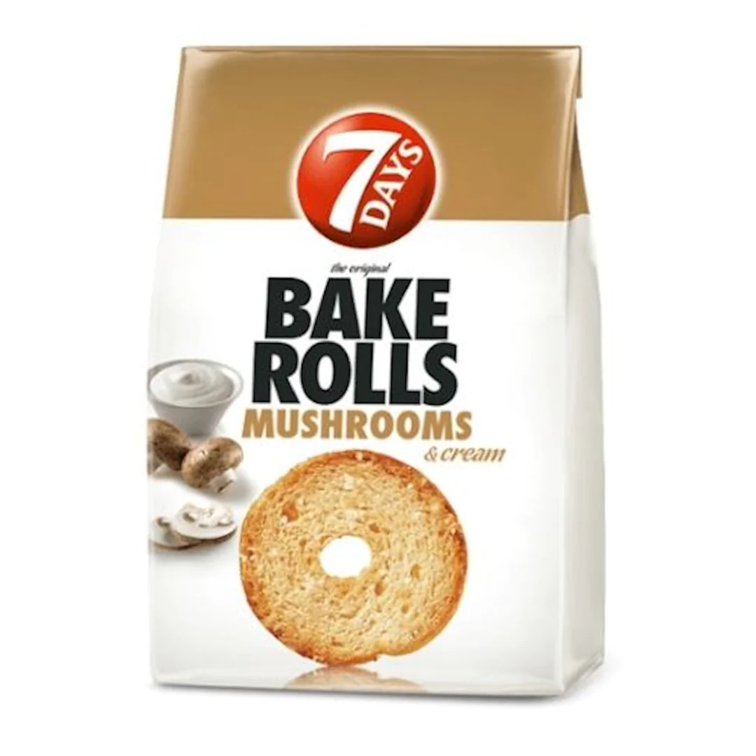 7 Days Bake Rolls Mushrooms & Cream 80g